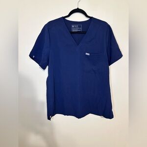 Figs Navy Catarina Scrub Top